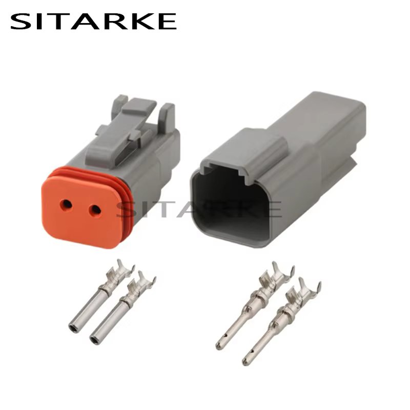 2 Pin DT04-2P DT06-2S Deutsch DT Waterproof Male Female Electrical Connector Plug With Terminals