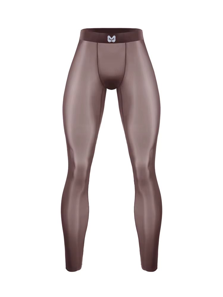 Sweatpants Ice Silk Men's Shark Pants Ultra Thin Perspective Sexy Tight Fitness Pants Milk Skin Pants Slim Sexy Fashion 1C42