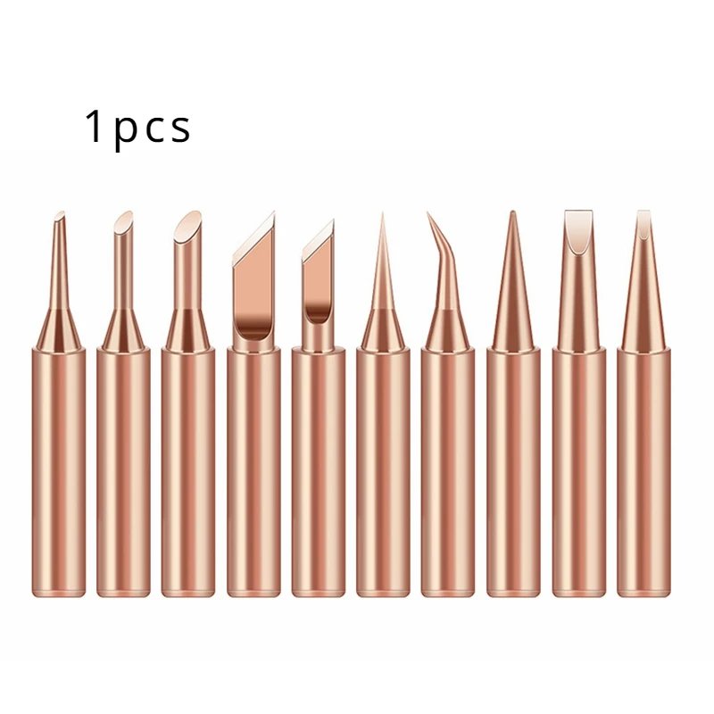 1pcs Soldering Iron Tip Pure Copper 900M-T Soldering Iron Head Set Inside Hot Bare Copper Electric Soldering Iron Welding Head