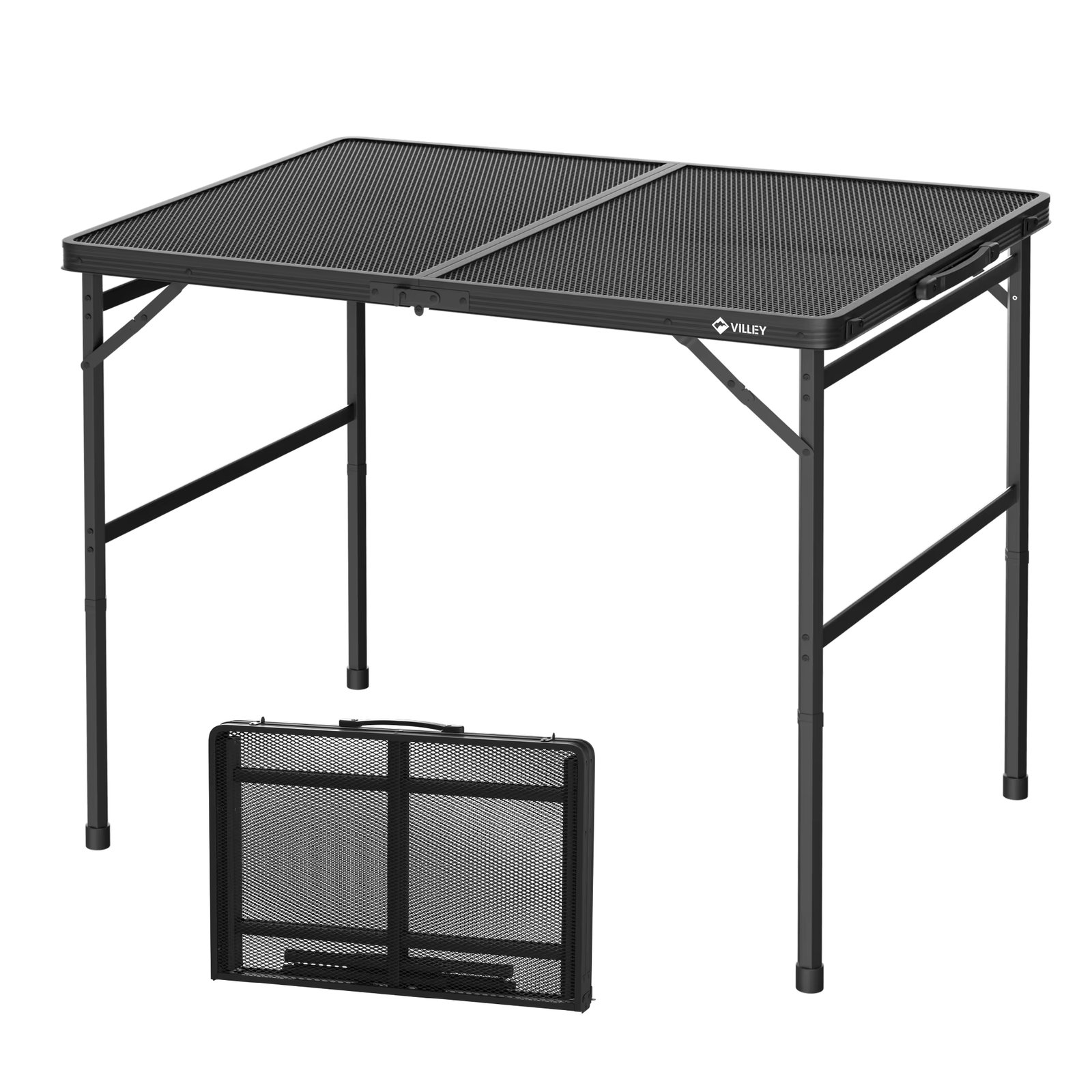 Villey Outdoor Folding Table Chair Camping Aluminium Alloy BBQ Picnic Table Waterproof Folding Table Desk