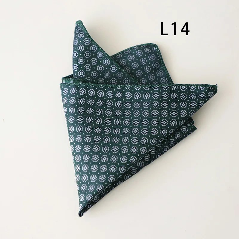 2025 British Dots Brown Pocket Square Suit Formal Silk Handkerchief Men's Paisley Floral Chest Scarf Towel Wedding Party Hanky