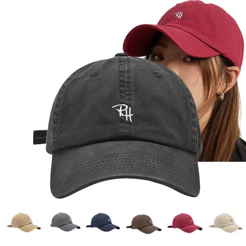 Unisex RH Letter Embroidery Baseball Cap Men Women Summer Casual Hat Outdoor Shade Adjustable Hip Hop Streetwear Trucker Hats