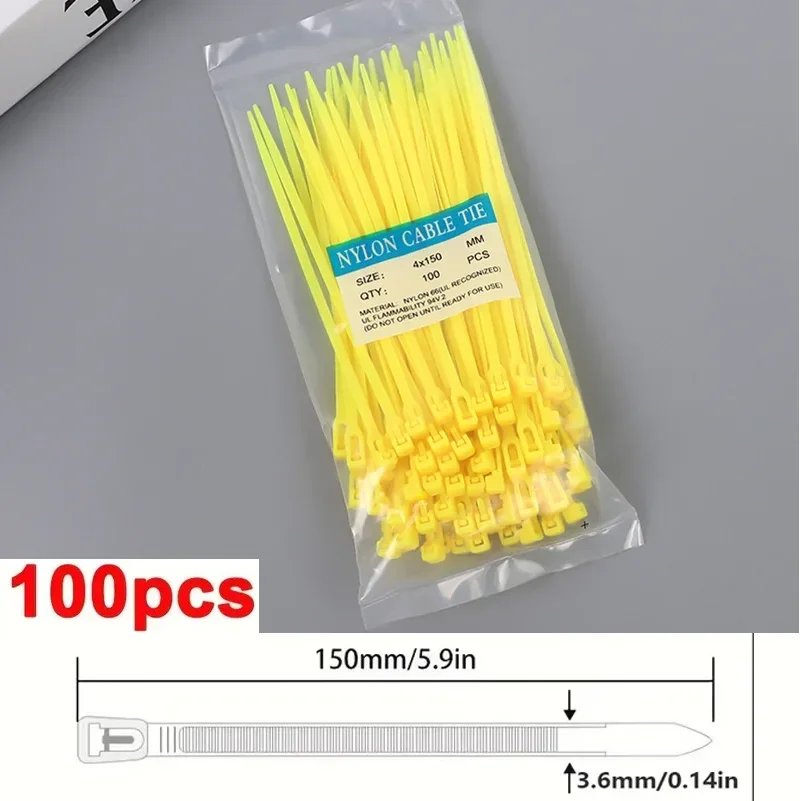 100pcs Yellow