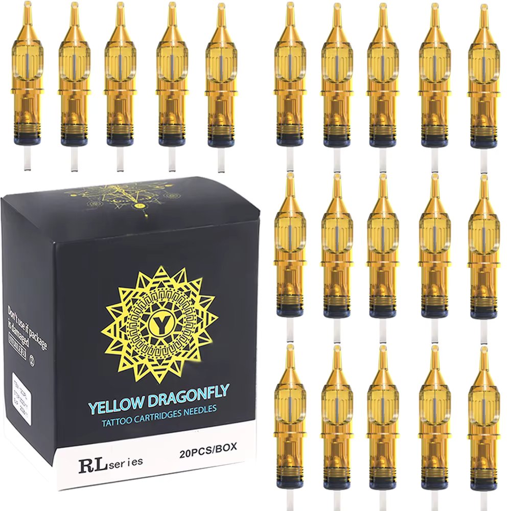 20PCS YILONG Cartridge Tattoo Needles RL Tattoo Needles Permanent Make-Up Tattoo Tool for Cartridge Tattoo Machine Pen