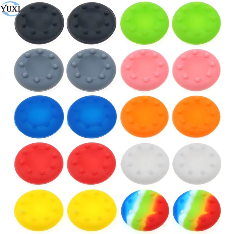 YuXi 4pcs Silicone Thumb Stick Grips Cap For PS5 PS4 Pro Slim For PS3 controller Thumbstick Cover For Xbox 360 One Gamepad