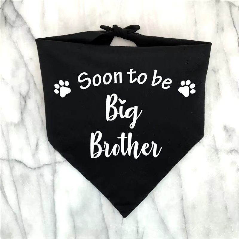 Big Brother Big Sister Dog Bandana Pregnancy Announcement Dog Bandana Gender Reveal Photo Prop Pet Scarf Accessories Pet Scarves