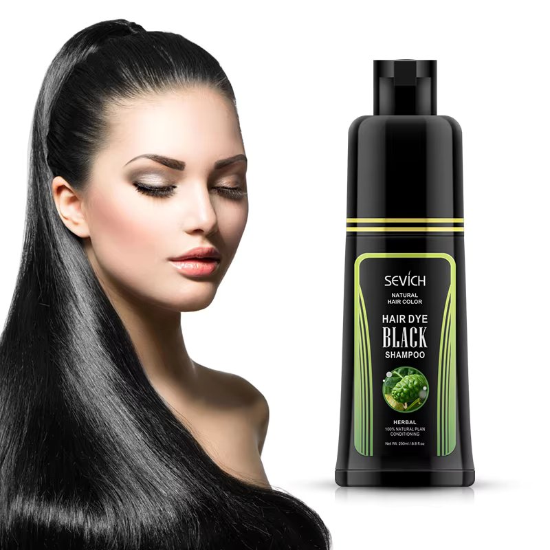Sevich Natural Fast Hair Dye Shampoo For Cover Gray White Hair Black Shampoo Only 5 Minutes Noni Plant Essence Gel Cream