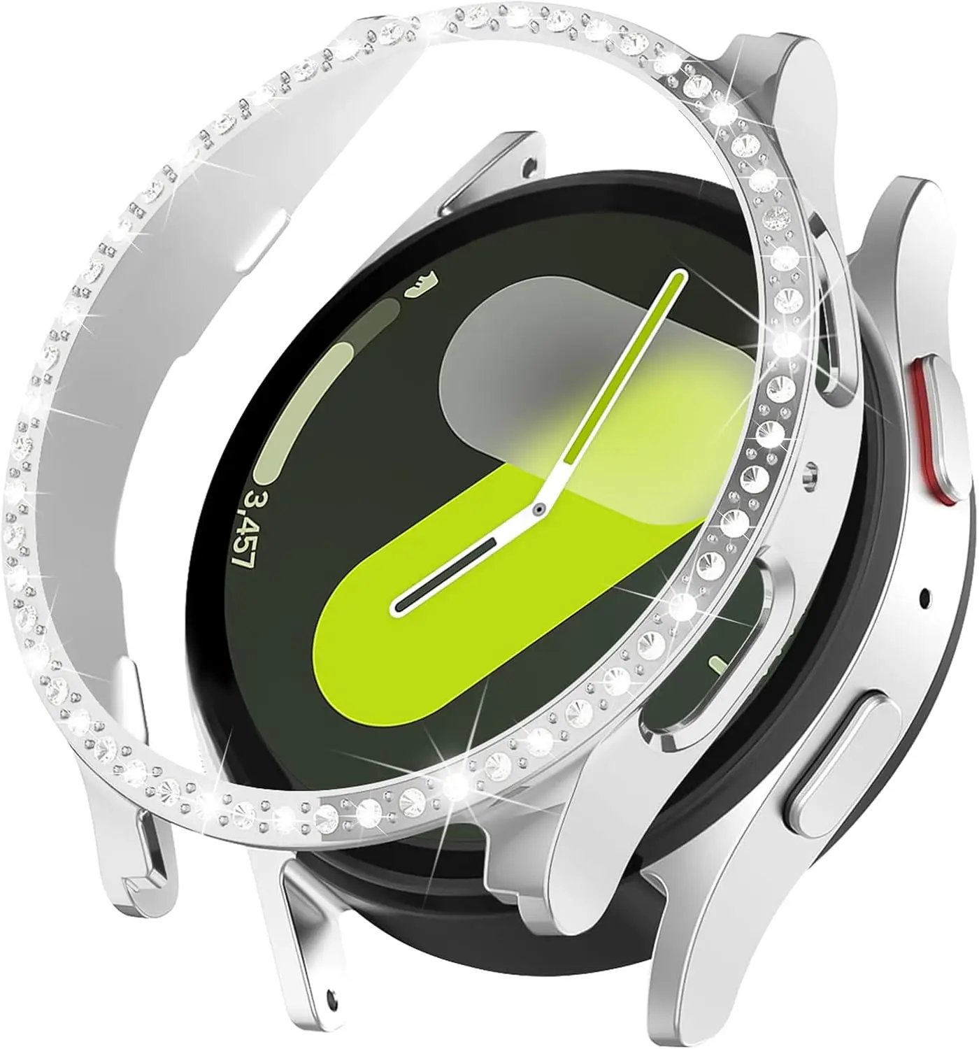 Bling Case for Samsung Galaxy Watch 4 5 6 7 40mm 44mm Protective Cover Shiny Diamond Hard PC Face Bumper No Glass Accessories