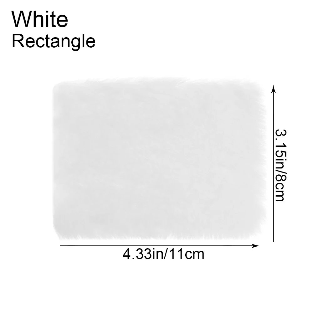 1/12 Scale Dollhouse Plush Carpet Nordic Style Doll Accessories Miniature Hairy Rug Mini Floor Mat Playing House Photo Props Toy