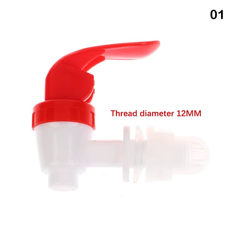 1pc New Plastic Water Dispenser Tap Thread Dia Bottled Water Dispenser Spigot Faucet Bibcocks 2 Sizes