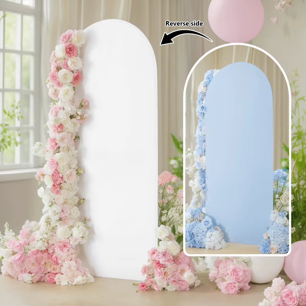 7.2FT Arch Cover Dual-Sided Color Spandex Fitted Arch Backdrop Cover With Zipper For Birthday Party Baby Shower Wedding