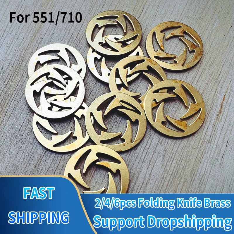 2/4/6pcs Folding Knife Brass Washer Bronze Gasket Copper Metal Cushion Solid Pad Ring for Benchmade 710 720 723 550 551 552 DIY