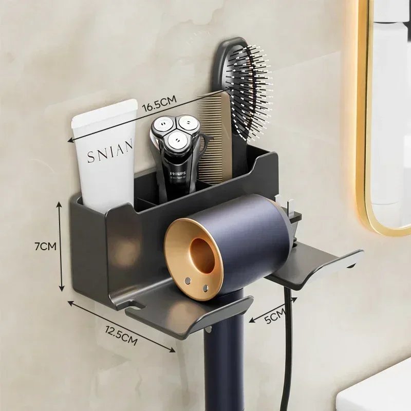 HOT New Hair Dryer Holder Wall Dryer Cradle Straightener Stand Organizer Box Toilet Blower Holder Shelf Bathroom Accessories