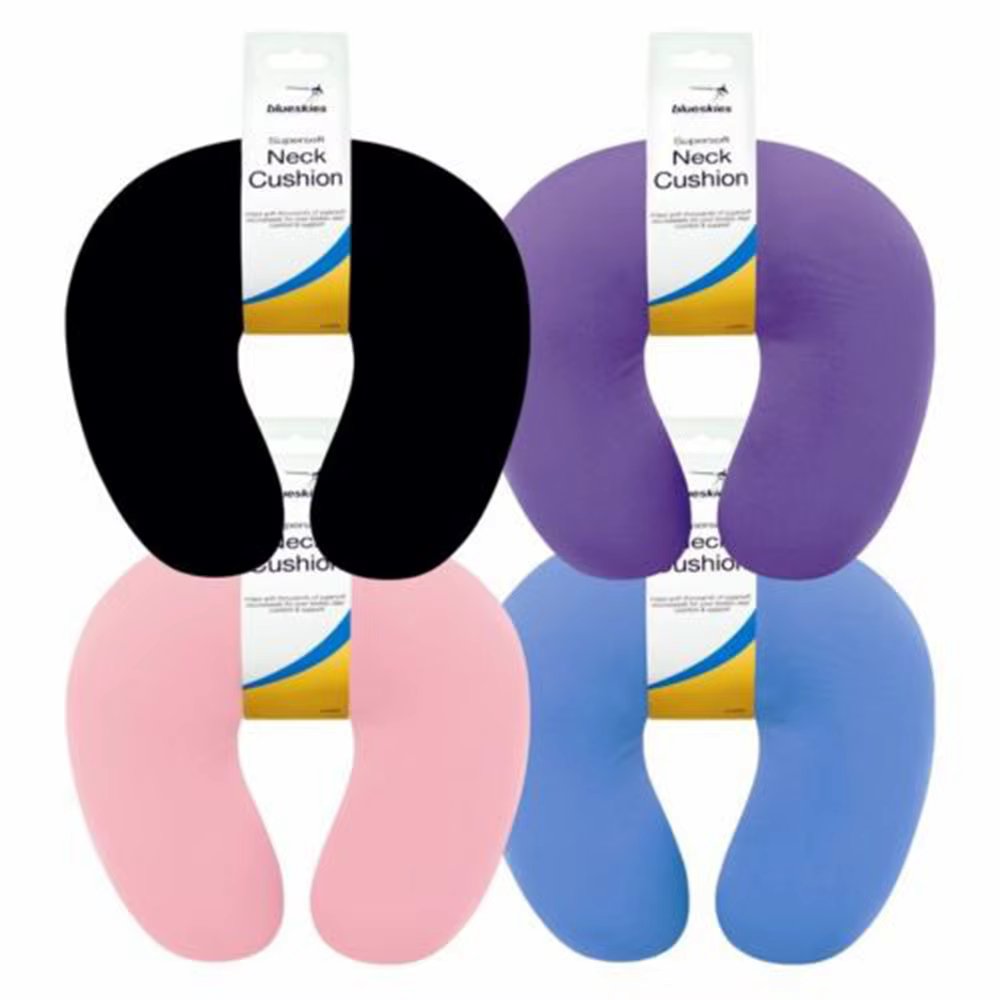 U-shaped Travel Pillow Car Air Flight Office Inflatable Neck Pillow Short Plush Cover PVC Support Headrest Soft Nursing Cushion