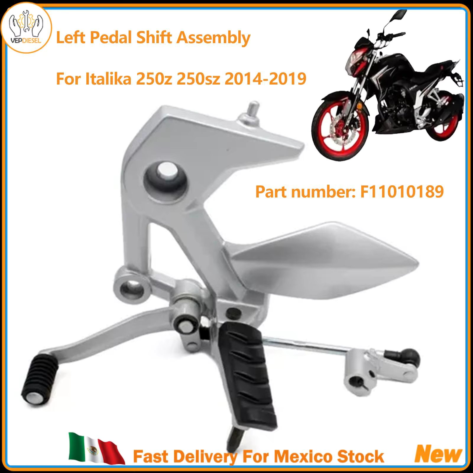F11010189 New Left Pedal Shift Assembly For Italika 250z 250sz 2014-2019