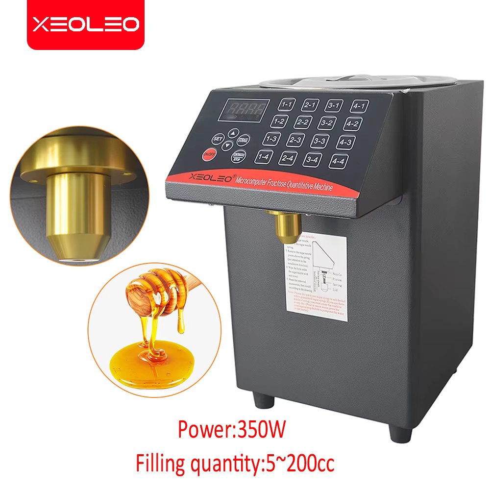 XEOLEO Fructose Machine 16 kinds Syrup Dispenser 8L Container for Bubble Tea /Coffe Shop Fructose Dispenser Fructose Quantizer