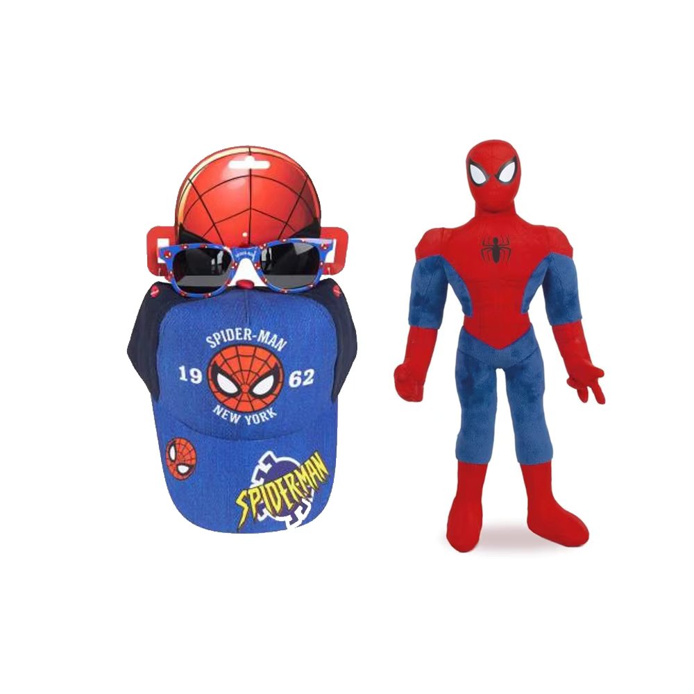 Spiderman Cap + Glasses + Plush 35cm Gift set