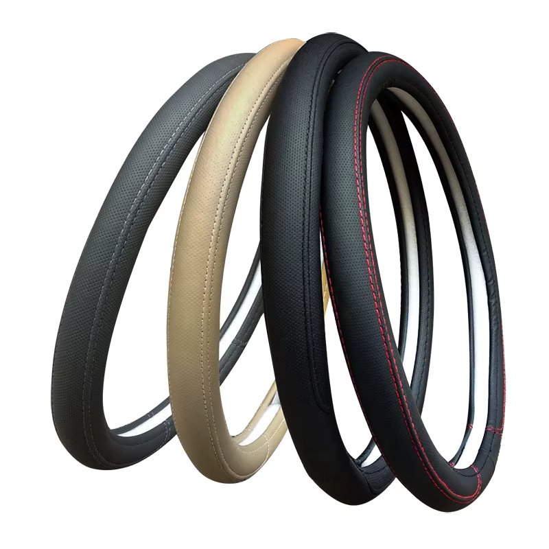 Uninersal Braid on Car Steering Wheel Cover For 37 - 38 CM 14.5"-15" Anti-slip M Size Steering-Wheel Car Styling Carpet