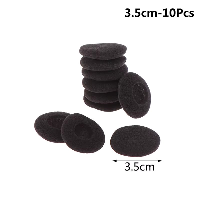10pcs Quality Foam Ear Pads Protection Thicken Sponge Replacement Cushions Covers Earphones For Headphones 35mm 45mm 55mm 60mm