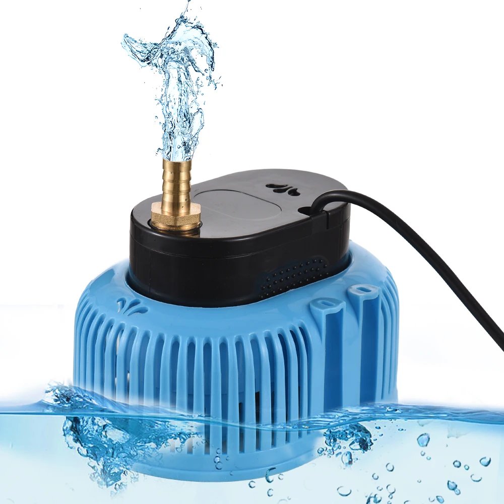 Pool Cover Pump Above Ground Submersible Sump Pump 75W 2000L/H Swimming Water Removal Pump with 3 Adapters 16ft Drainage Hose