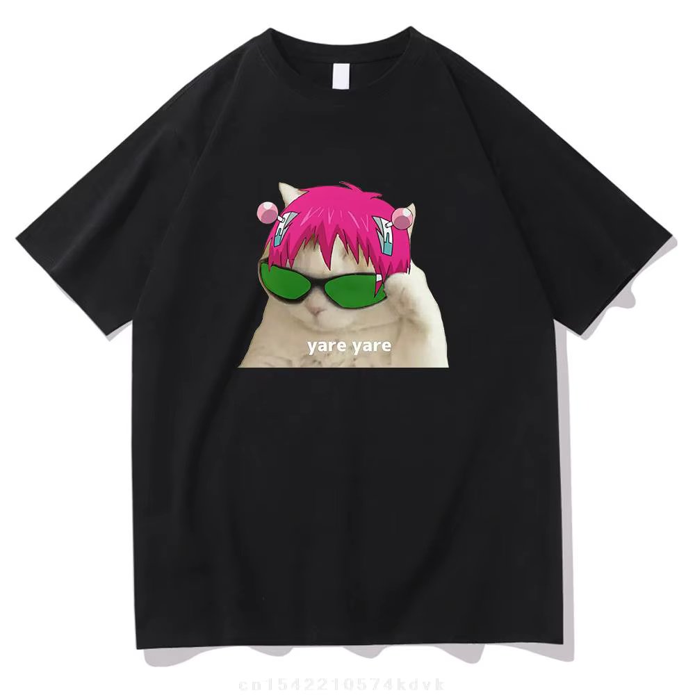 Hot Anime Saiki K T-shirt Summer T Shirts Graphic Sudaderas Kusuo Men/women Hip Hop Sweatshirts High Quality Cotton Tee Shirt