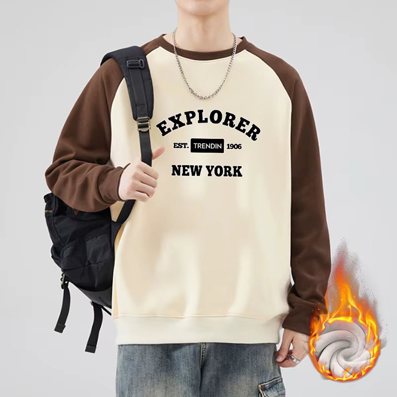 Trend In-Ragglan Color Lettering print Basic/Moist Men's Casual over-fit Man-to-man Daily Round Neck Neck t-shirt TS3113-3114