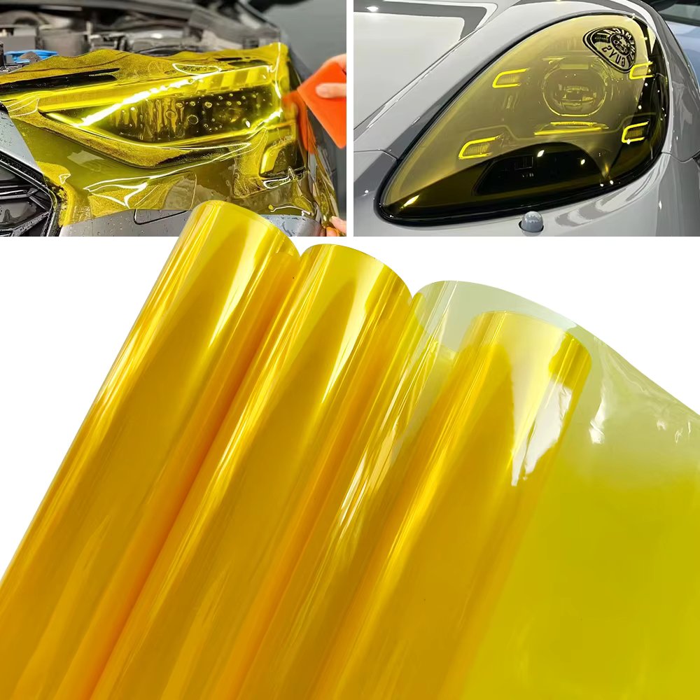 Yellow Auto Car Light Headlight Taillight Tint Vinyl Film Sticker Lamp Film Easy Stick Motorcycle Whole Car Decoration