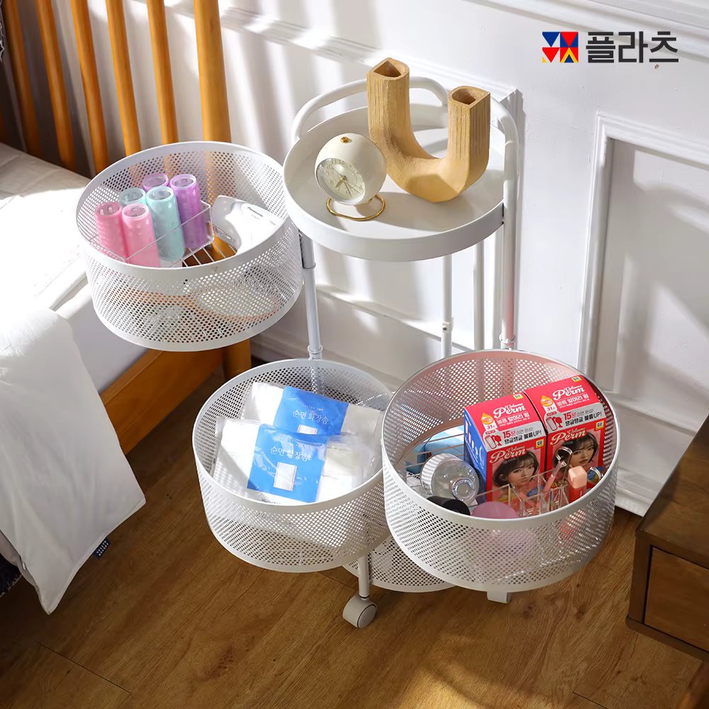 Remover circular trolley rotating cart drawer trolley