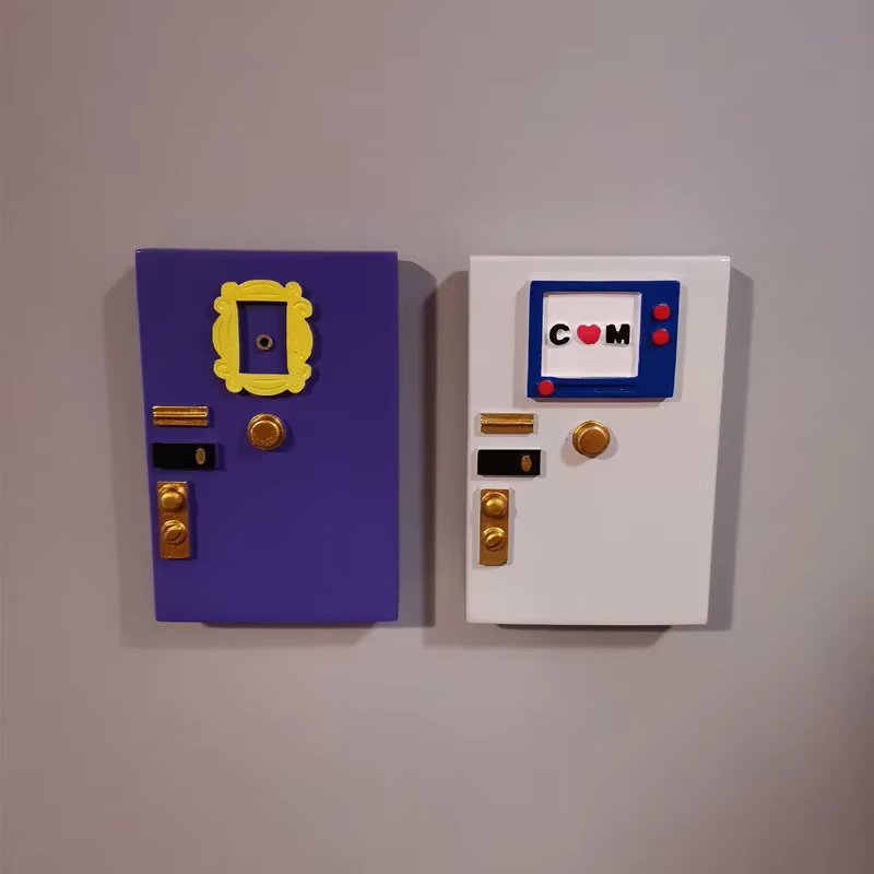 tv show friends related monica's door Joey Chandler 's souvenir Phoebe Resin fridge magnets best chirstmas birthday present gift