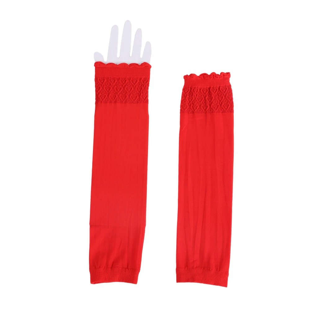 34cm Muslim Women Oversleeve Islamic Arm Cover Hijab Stretchy Fabric Abaya Sleeve Ramadan Middle East Sun Protection Over Sleeve