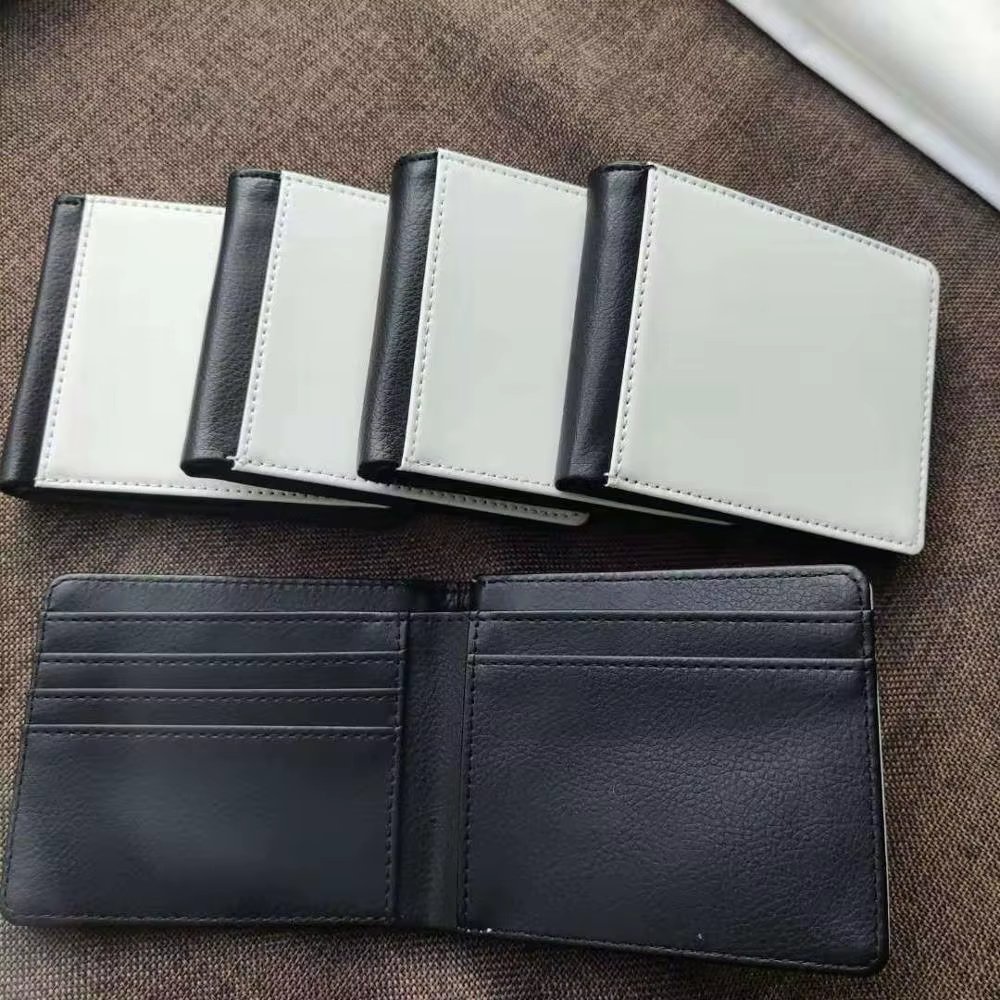 20pcs/lot Blank Sublimation Men Leather Wallet for Hot transfer Printing Leather Purse Blank consumables DIY