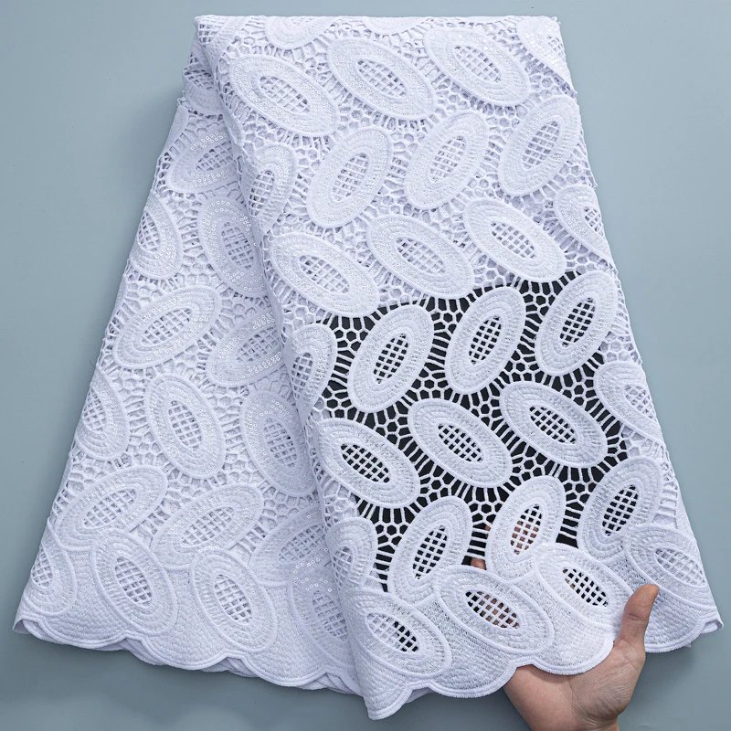 2White Sequins Lace