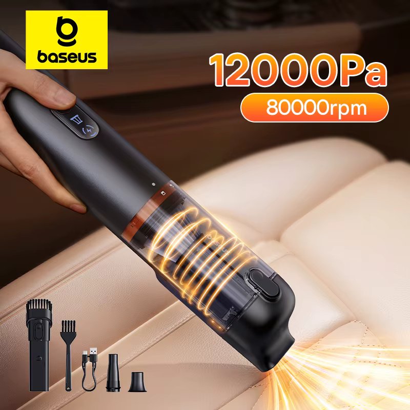 Baseus Wireless Vacuum Cleaner Dual Use for Home and Car 12000Pa Powerful Suction Handheld Car Cleaning Car Electrical Appliance