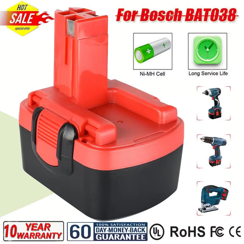 Battool BAT038 14.4V 3500mAh For Bosch Rechargeable Battery BAT038 BAT040 BAT140 BAT159 BAT041 3660K NI-MH PSR GSR GWS GHO