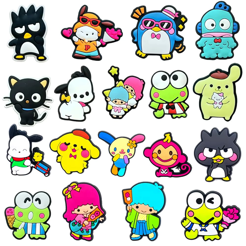 MINISO 1PCS Cute Sanrio Characters PVC Pochacco Shoe Charms DIY Accessories Shoe Buckle Decorate Girl Kids Gifts