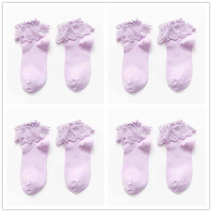 4 purple socks