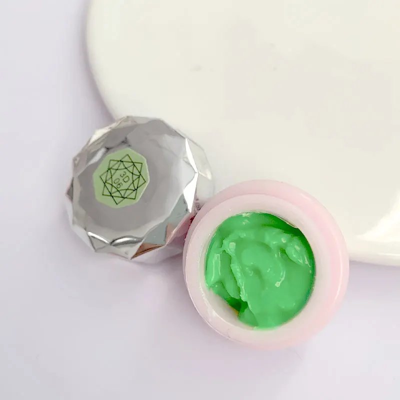 3ml Solid Kneading 5D Sculpture Nail Gel 1Jar Carved Plasticine UV Glue Varnish Creative Embossment Nail Art Painting(12 Colors)