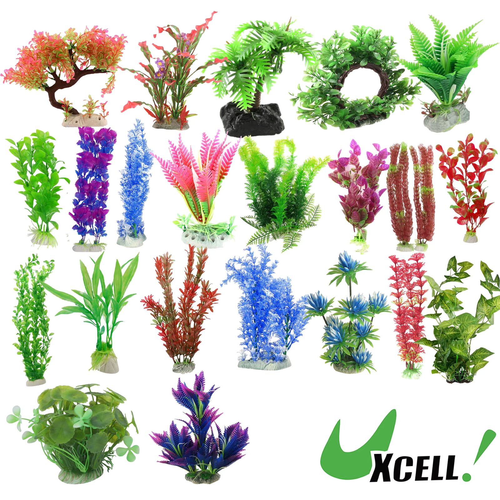 Uxcell Artificial Plants Grass Simulation Water Weeds Ornament Fish Tank Plant Flower Aquarium Grass Decoration Accessories