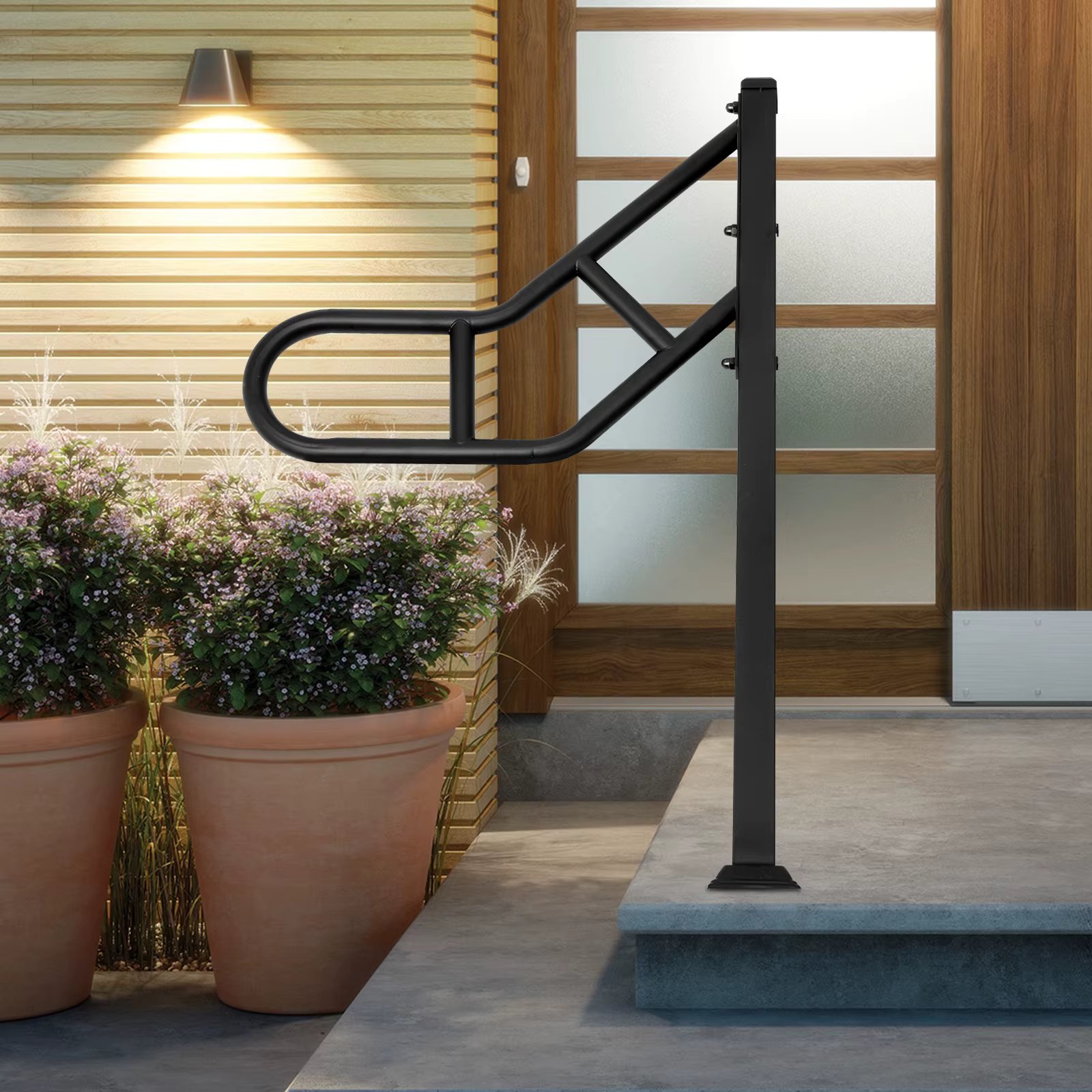 Handrail Stairs 1–3 Stairs Wall Mounted Stairs Stainless Steel Handrail for Step Indoor Outdoor Railing Handrail