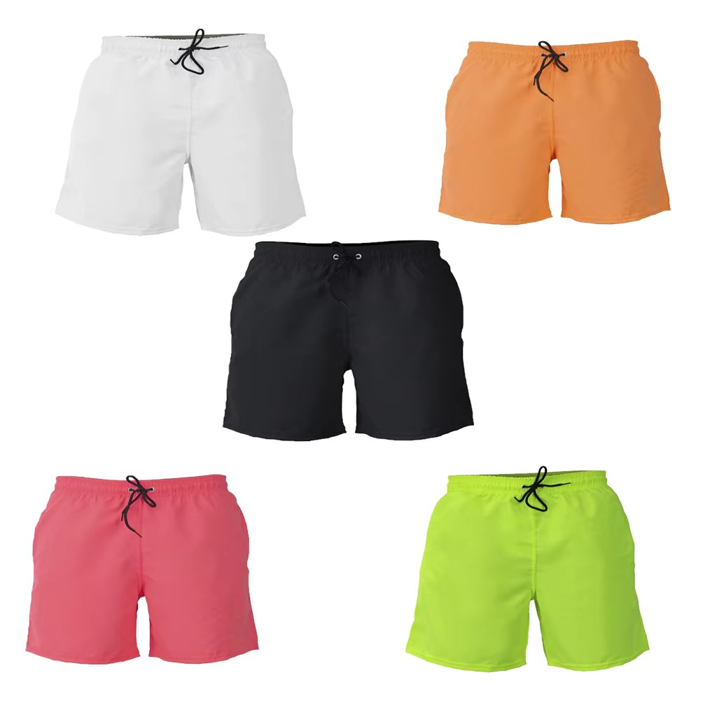 Combo Bermudas Shorts Tactel Lisas e Básicas CoresNeon Kit 5 Shorts do P ao GG