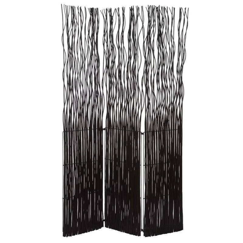 Room divider screen bedroom living room modern 3 panels Wood Abel black Color