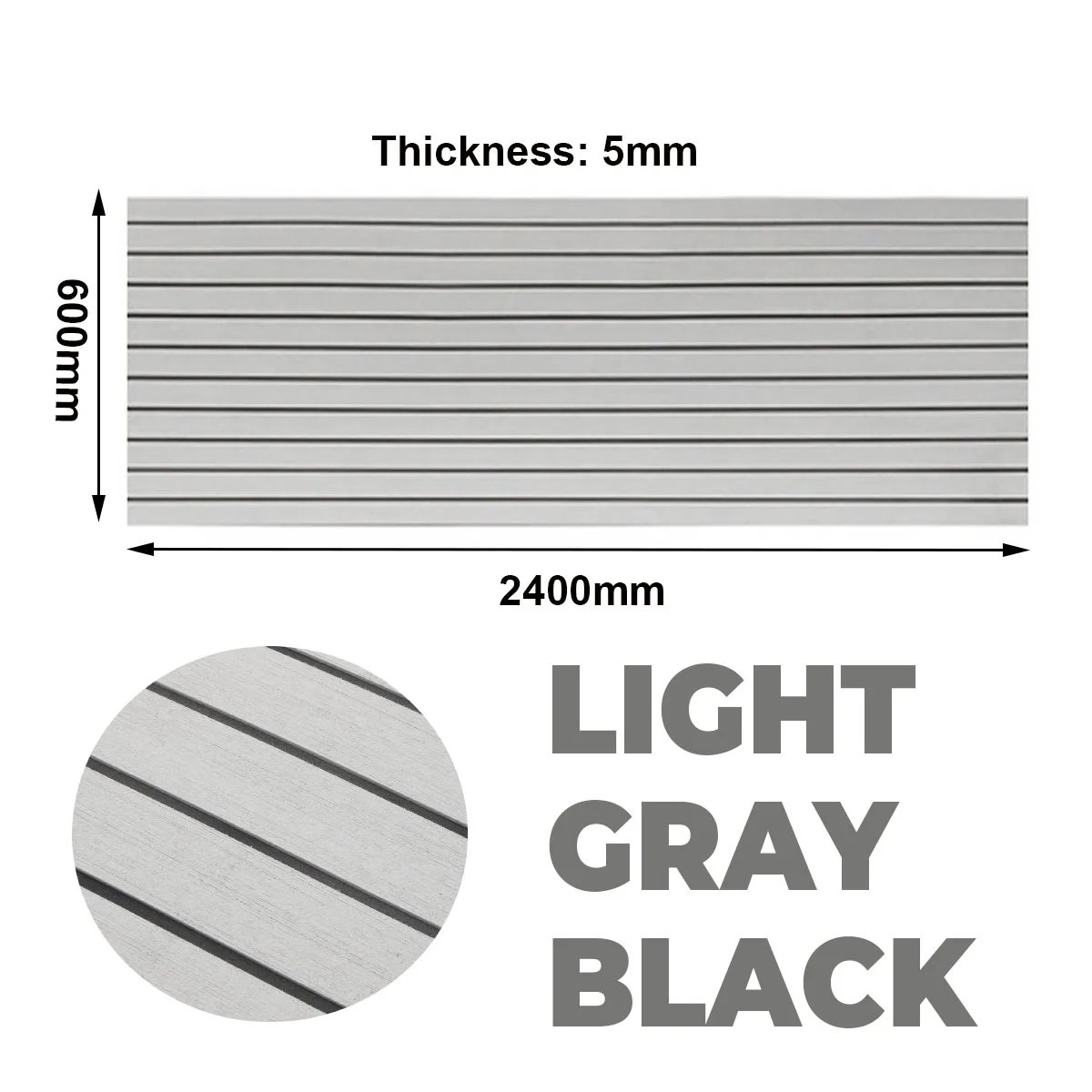 Gray 2400x600x5mm