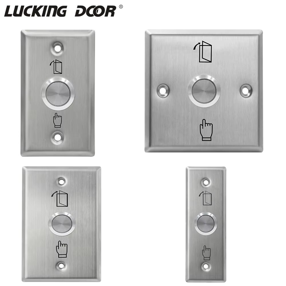 Stainless Steel Exit Button Push Switch IP67 Waterproof Exit Door Sensor Opener Release for Home Access Control Lock System