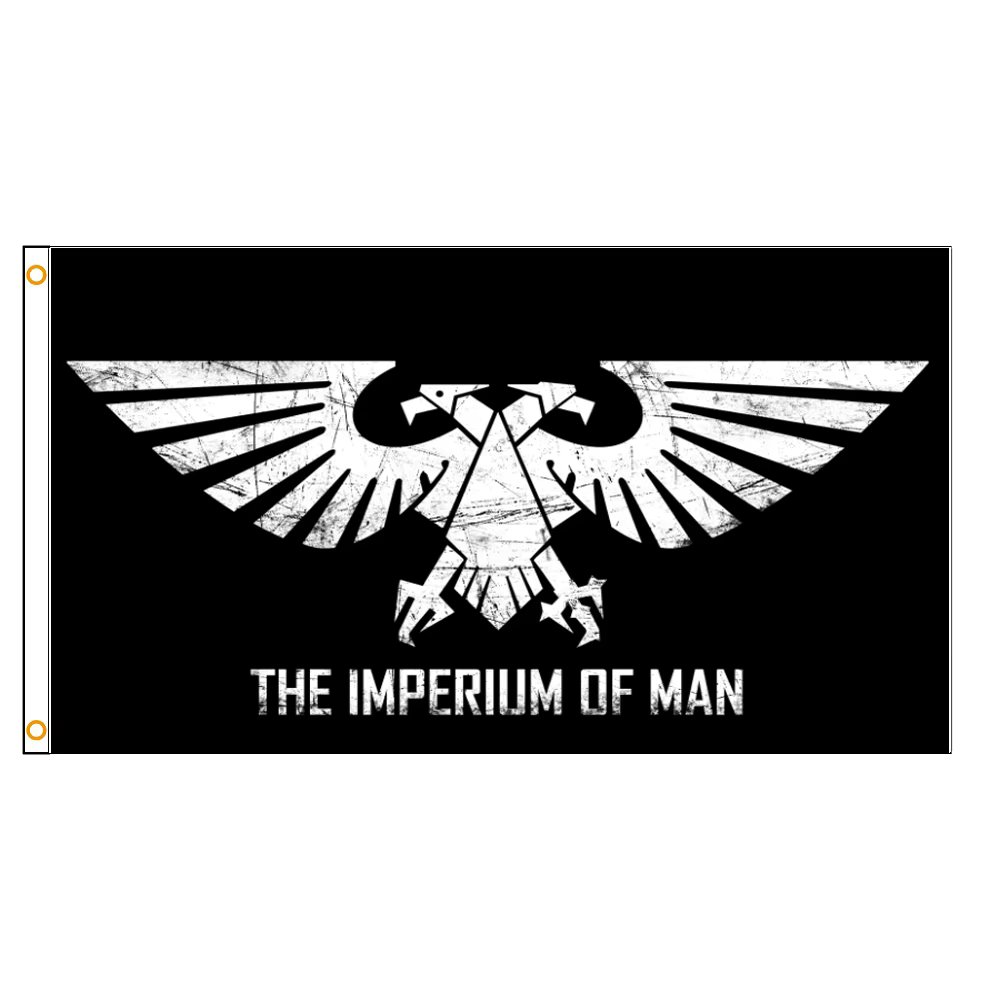 90X150cm Hot Sale 3x5ft Banners Dropshipping Outdoor Haning Home Party Decor The Imperium Of Man Flag
