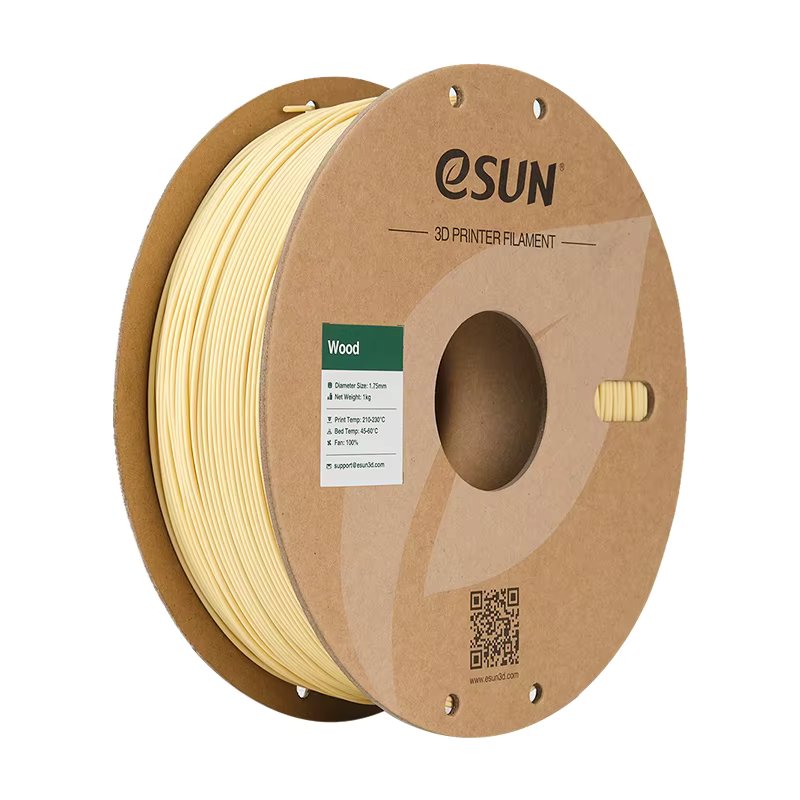 eSUN 3D Printer Filaments 1.75mm Wood PLA 1KG (2.2 LBS)  Spool 3D Printing Material for 3D Printers Wood PLA Filament