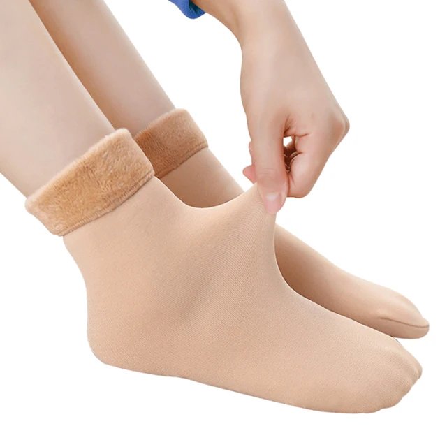 1pair Women Men Winter Socks Warm Thicken Thermal Snow Boots Floor Socks Soft Velvet Wool Cashmere Sock
