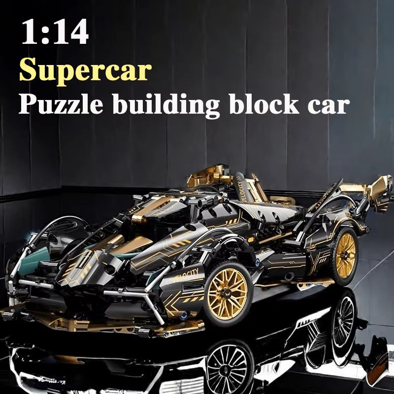 1:14 Building Blocks Car MOC supercar Speed Car Super Luxury Auto Racing Vehicle Puzzle Assembly Racers Bricks Toy For Boy Gifts