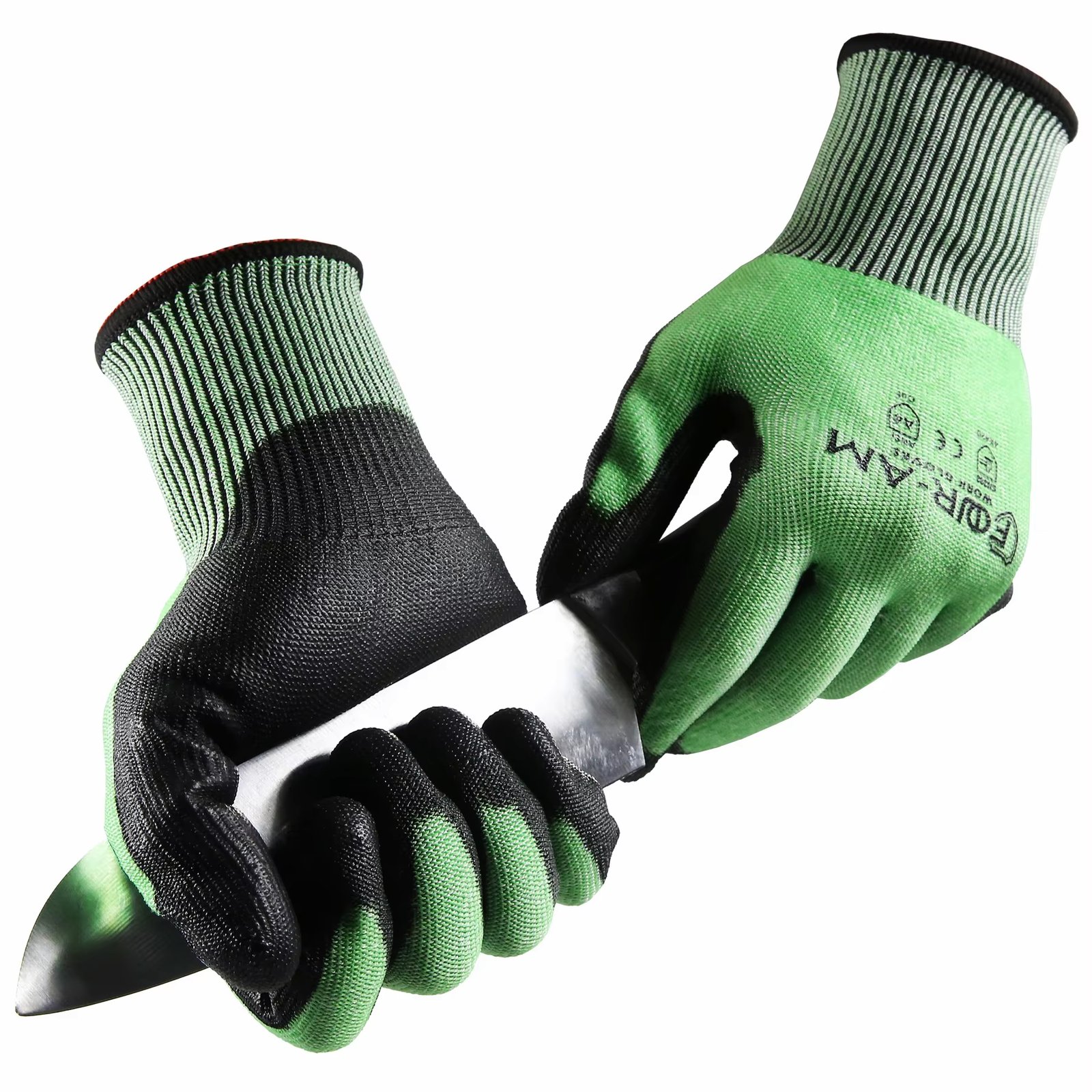 Level 5 Cut-Resistant Gloves, Firm Non-Slip Grip, Heavy Duty Work, Durable & Breathable Nitrile Foam Coated, Touchscreen