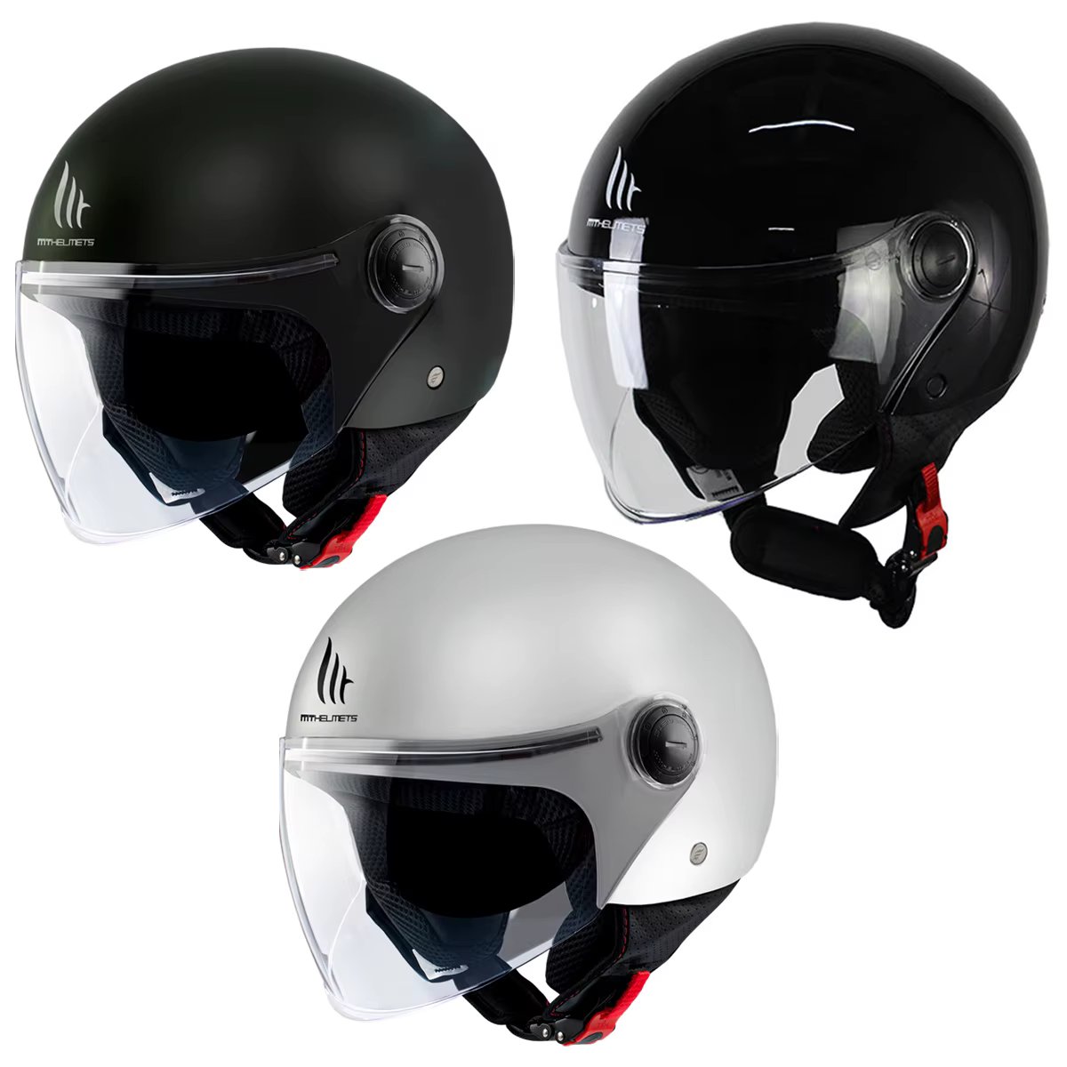MT 13380000 Street helmet Jet adult biker screen anti-scratch fabric anti-allergenic motorcycle sizes XS to XL 22.06 New 2023 White, black matte, black glitter or green