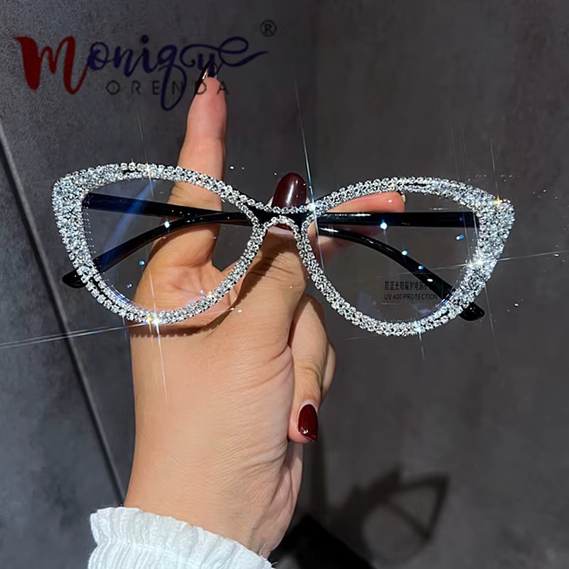 Sexy Cat Eye Anti Blue Light Glasses Women Luxury Designer Eyeglasses Frame Optical Computer Customize Reading pectacle